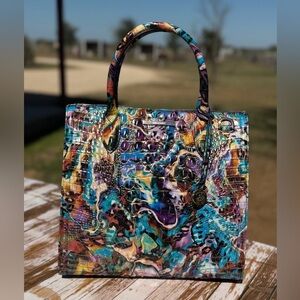RARE FIND💙 Brahmin Caroline EUPHORIA Leather  Bag NWT PRICE FIRM